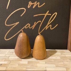 Pair of Vintage Solid Wood Pears